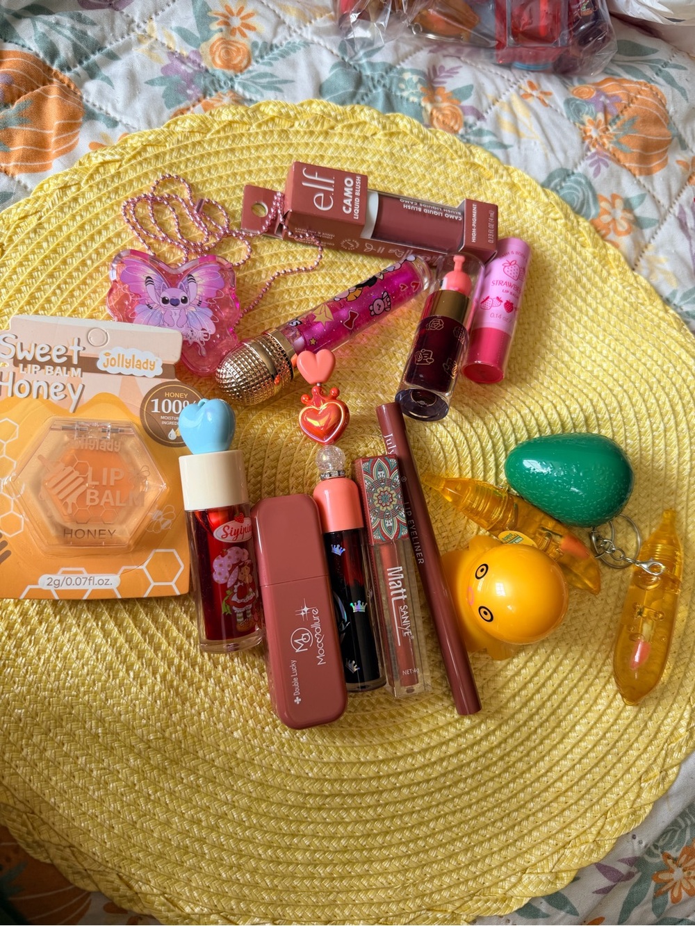 ELF Lipstick and Balm Assortment in Pink, Red, Yellow, Green